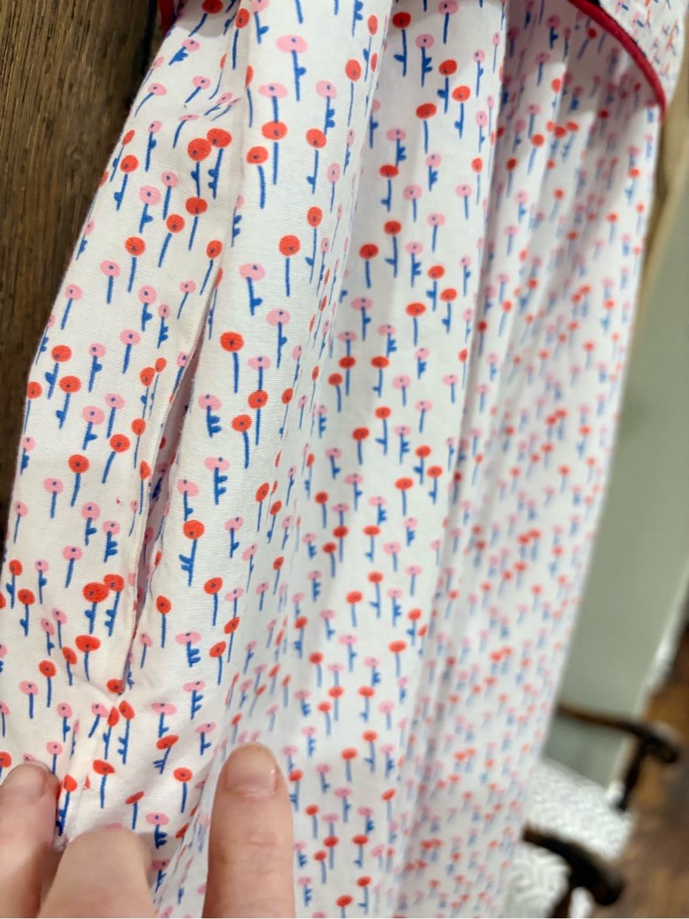 Dondolo + Pencil & Paper Co. Floral Short Sleeve Dress W| smocking Detail S NWOT - Picture 7 of 9